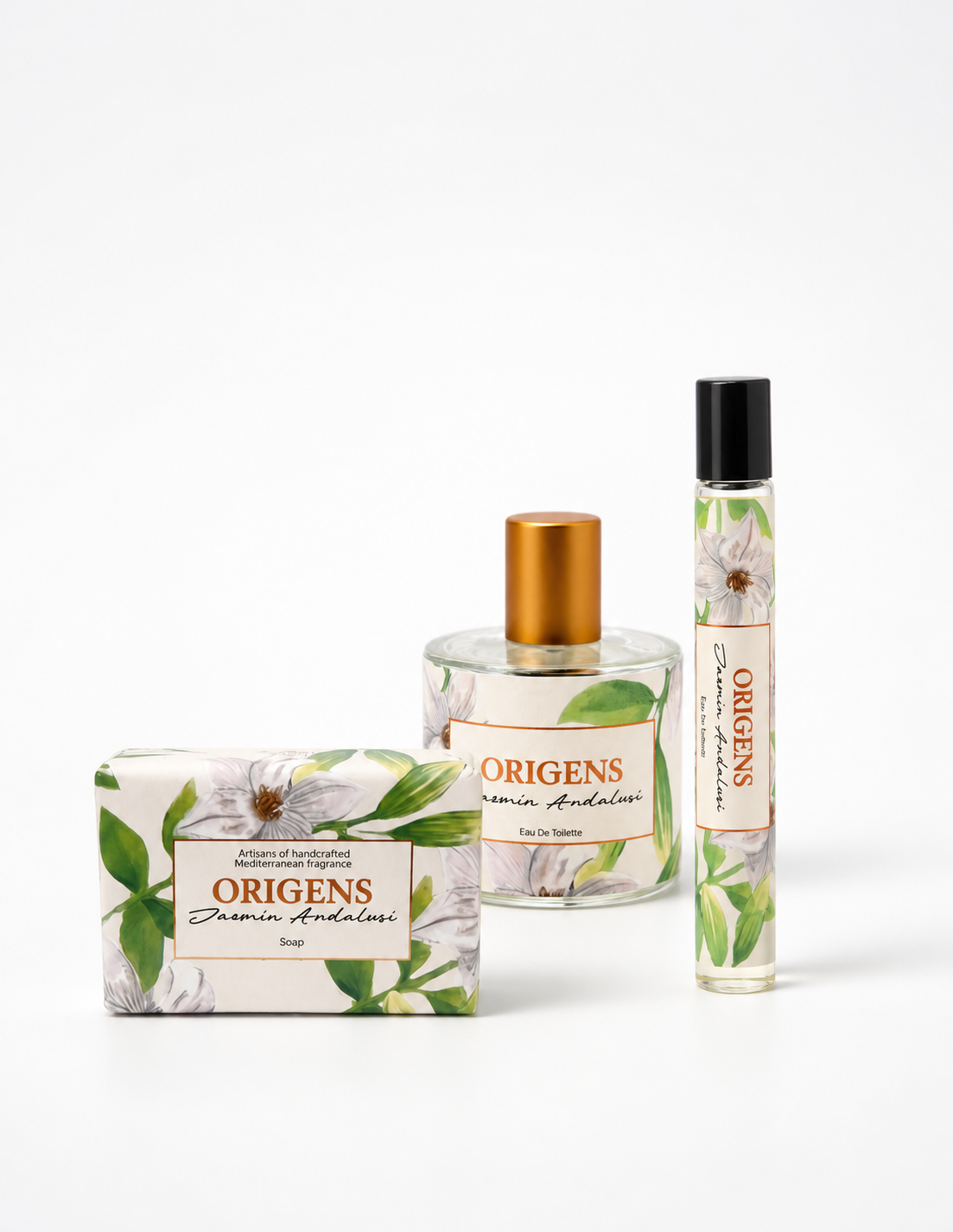 Pack ORIGENS Jazmín Andalusí: Eau de Toilette 50 ml, roll-on 15 ml y jabón 125 g — nueva imagen