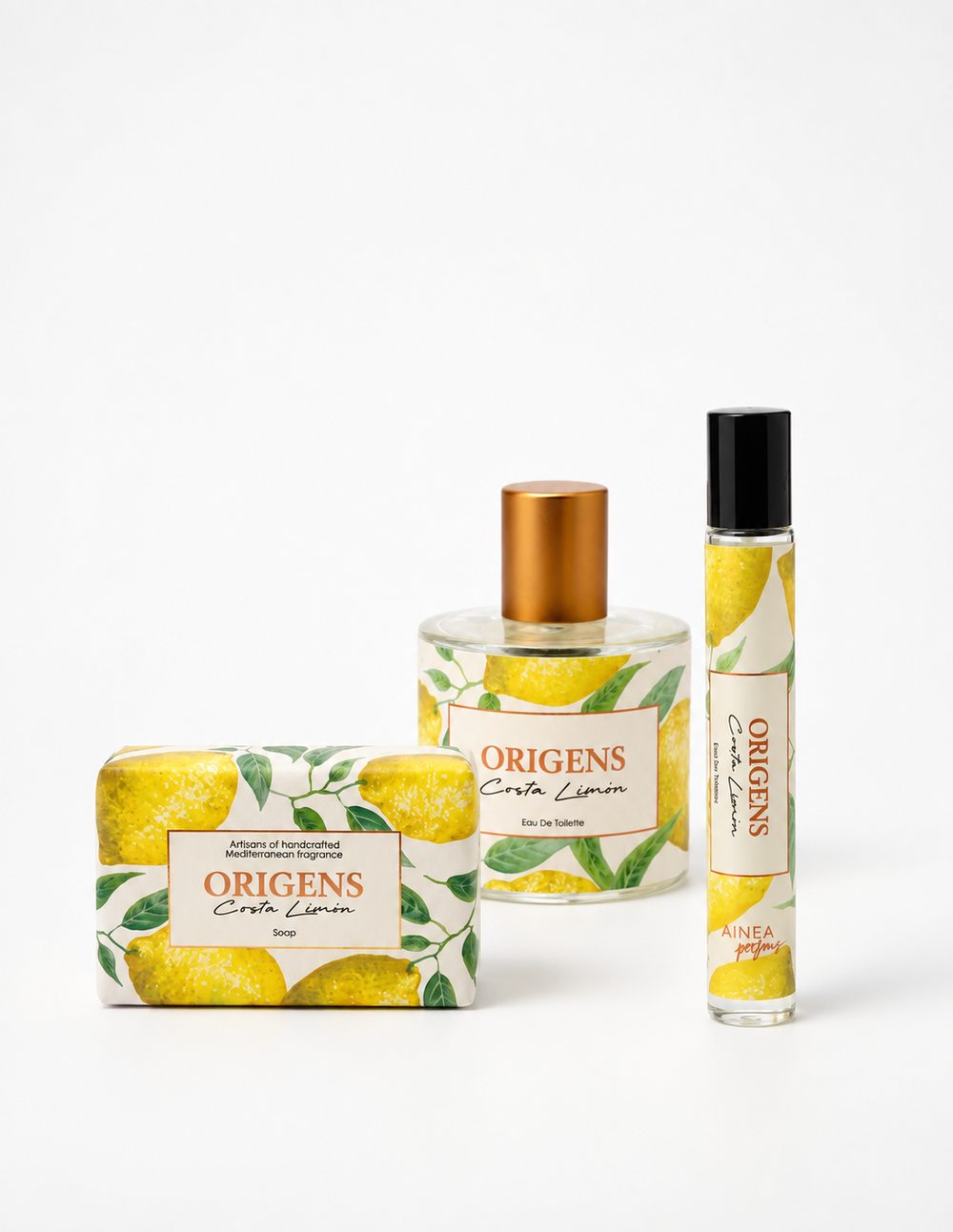 Pack ORIGENS Costa Limón: Eau de Toilette 50 ml, roll-on 15 ml y jabón 125 g — nueva imagen